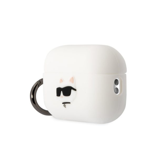 Karl Lagerfeld Airpods Pro 2 Silicone Choupette Head 3D (KLAP2RUNCHH) tok, fehér