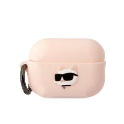   Karl Lagerfeld Airpods Pro 2 Silicone Choupette Head 3D tok, rózsaszín