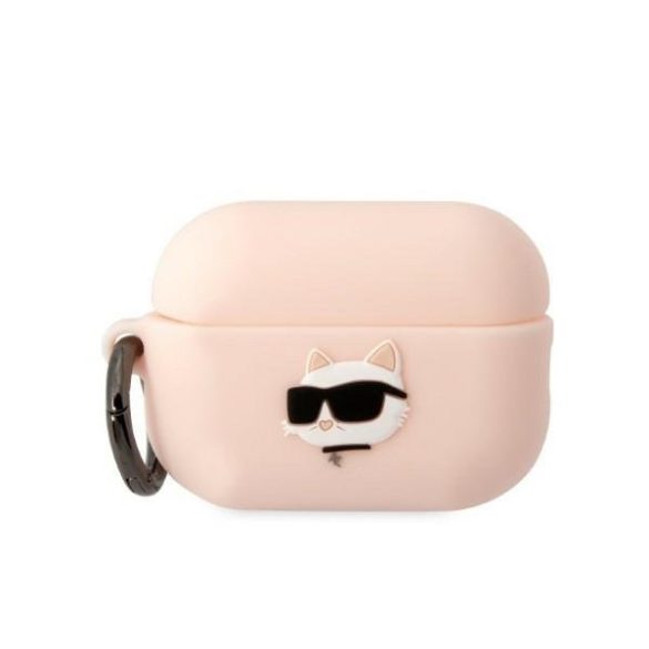 Karl Lagerfeld Airpods Pro 2 Silicone Choupette Head 3D (KLAP2RUNCHP) tok, rózsaszín