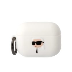  Karl Lagerfeld Airpods Pro 2 Silicone Karl Head 3D tok, fehér