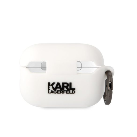 Karl Lagerfeld Airpods Pro 2 Silicone Karl Head 3D (KLAP2RUNIKH) tok, fehér