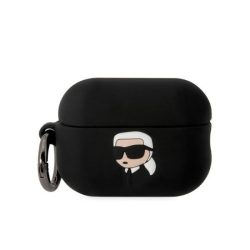   Karl Lagerfeld Airpods Pro 2 Silicone Karl Head 3D tok, fekete