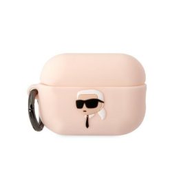   Karl Lagerfeld Airpods Pro 2 Silicone Karl Head 3D (KLAP2RUNIKP) tok, rózsaszín