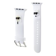   Karl Lagerfeld Karl and Choupette Head NFT Watch Strap (KLAWLSLKCNH) Apple Watch 42/44/45/49 mm szilikon óraszíj, fehér