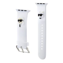   Karl Lagerfeld Karl and Choupette Head NFT Watch Strap (KLAWLSLKCNH) Apple Watch 42/44/45/49 mm szilikon óraszíj, fehér