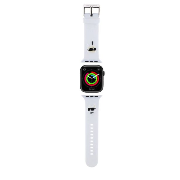 Karl Lagerfeld Karl and Choupette Head NFT Watch Strap (KLAWLSLKCNH) Apple Watch 42/44/45/49 mm szilikon óraszíj, fehér