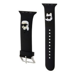   Karl Lagerfeld Karl and Choupette Head NFT Watch Strap (KLAWLSLKCNK) Apple Watch 42/44/45/49 mm szilikon óraszíj, fekete