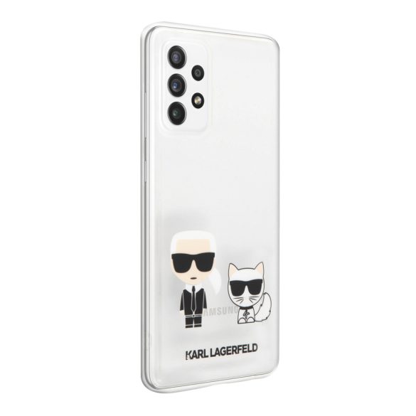 Karl Lagerfeld Samsung Galaxy A72 Karl & Choupette (KLHCA72CKTR) hátlap, tok, átlátszó