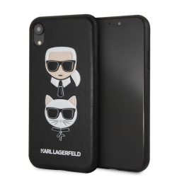   Karl Lagerfeld iPhone Xr Karl and Choupette hátlap, tok, fekete