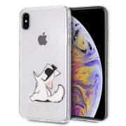   Karl Lagerfeld iPhone Xs Max Fun Choupette Hard (KLHCI65CFNRC) hátlap, tok, átlátszó