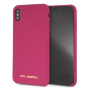   Karl Lagerfeld iPhone Xs Max Silicone Case Soft Touch (KLHCI65SLROG) hátlap, tok, rózsaszín