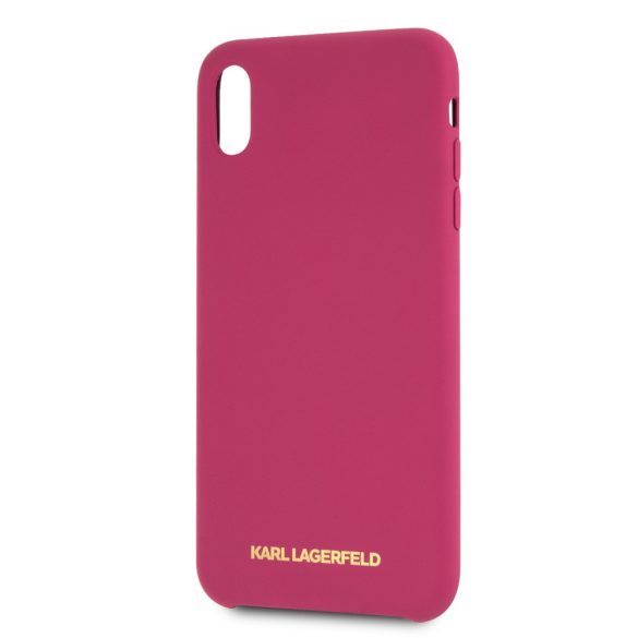 Karl Lagerfeld iPhone Xs Max Silicone Case Soft Touch (KLHCI65SLROG) hátlap, tok, rózsaszín