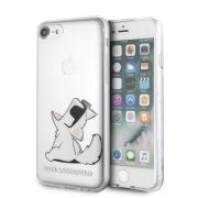   Karl Lagerfeld Fun Choupette Glasses Hard iPhone 6/6S/7/8/SE (2020) (KLHCI8CFNRC) hátlap, tok, átlátszó