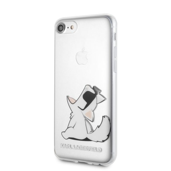 Karl Lagerfeld Fun Choupette Glasses Hard iPhone 6/6S/7/8/SE (2020) (KLHCI8CFNRC) hátlap, tok, átlátszó