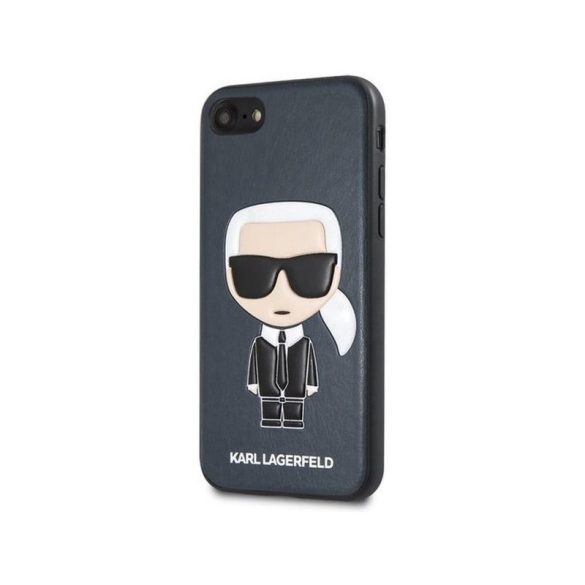 Karl Lagerfeld iPhone 7/8 Embossed Cover (KLHCI8IKPUBL) hátlap, tok, sötétkék