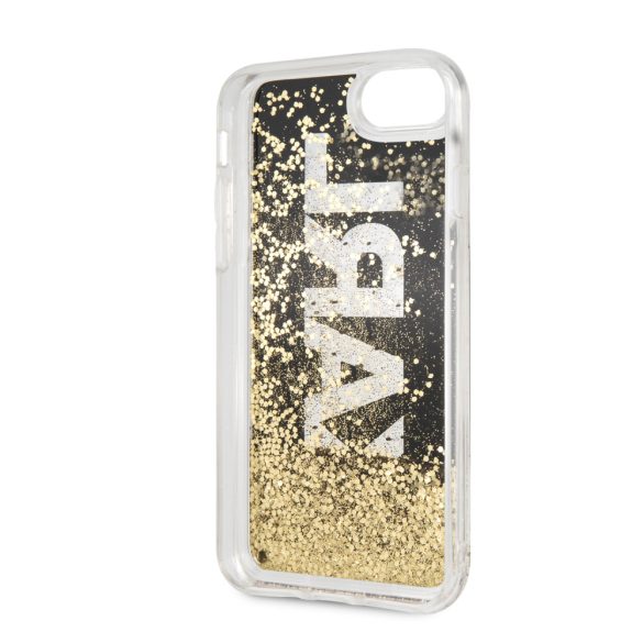 Karl Lagerfeld Karl Logo Glitter iPhone 6/6S/7/8/SE (2020) (KLHCI8KAGBK) hátlap, tok, fekete