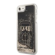   Karl LagerfeldiPhone 7/8/SE (2020/2022) Liquid Glitter Gatsby (KLHCI8LGGKBK) hátlap, tok, fekete