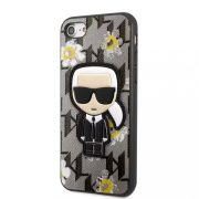   Karl LagerfeldiPhone 7/8/SE (2020/2022) Ikonik Flower (KLHCI8PMNFIK1) hátlap, tok, sötétszürke