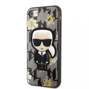   Karl LagerfeldiPhone 7/8/SE (2020/2022) Ikonik Flower (KLHCI8PMNFIK1) hátlap, tok, sötétszürke