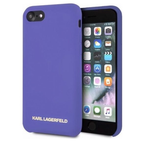 Karl Lagerfeld iPhone 7/8 Silicone Case Soft Touch (KLHCI8SLVOG) hátlap, tok, lila