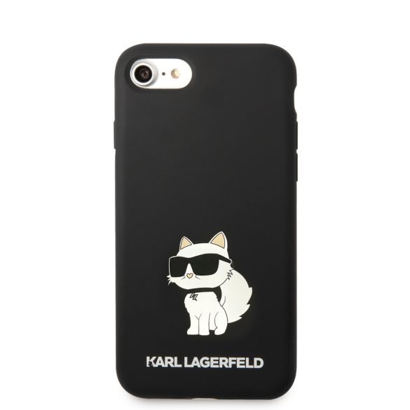 Karl Lagerfeld iPhone 7/8/SE (2020/2022) Silicone Choupette (KLHCI8SNCHBCK) hátlap, tok, fekete