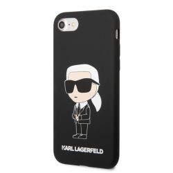   Karl Lagerfeld iPhone 7/8/SE (2020/2022) Silicone Iconic (KLHCI8SNIKBCK) hátlap, tok, fekete