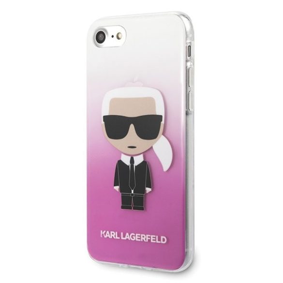 Karl Lagerfeld iPhone 7/8/SE (2020) Ikonik Full Body (KLHCI8TRDFKPI) hátlap, tok, rózsaszín