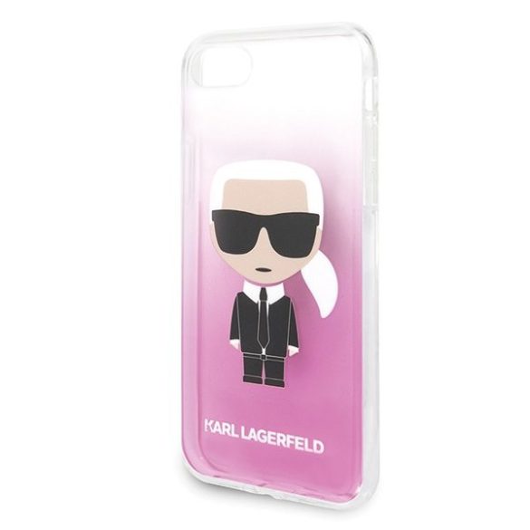 Karl Lagerfeld iPhone 7/8/SE (2020) Ikonik Full Body (KLHCI8TRDFKPI) hátlap, tok, rózsaszín