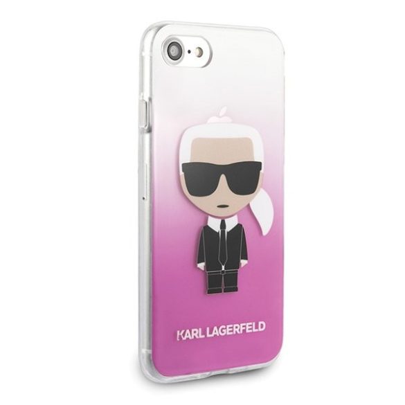 Karl Lagerfeld iPhone 7/8/SE (2020) Ikonik Full Body (KLHCI8TRDFKPI) hátlap, tok, rózsaszín