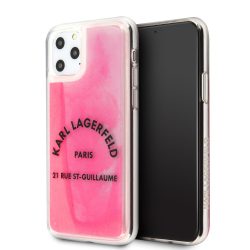   Karl Lagerfeld iPhone 11 Pro Glow in The Dark hátlap, tok, rózsaszín