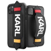   Karl Lagerfeld iPhone 11 Pro Strap Cover (KLHCN58HDAWBK) hátlap, tok, fekete