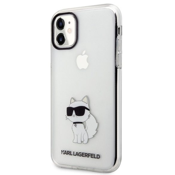 Karl Lagerfeld iPhone 11/Xr Ikonik Choupette (KLHCN61HNCHTCT) hátlap, tok, átlátszó