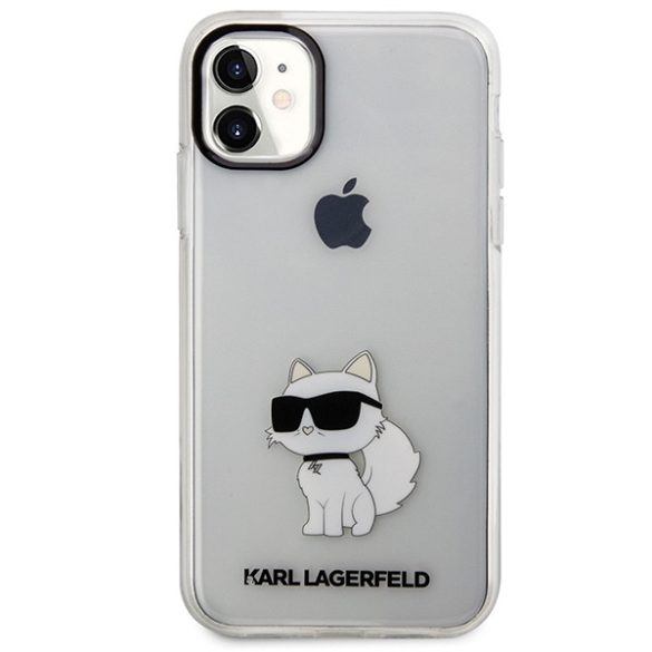 Karl Lagerfeld iPhone 11/Xr Ikonik Choupette (KLHCN61HNCHTCT) hátlap, tok, átlátszó