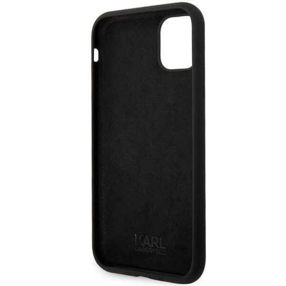 Karl Lagerfeld iPhone 11 Silicone Choupette (KLHCN61SNCHBCK) hátlap, tok, fekete