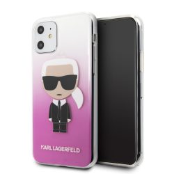   Karl Lagerfeld iPhone 11 Ikonik Full Body hátlap, tok, rózsaszín
