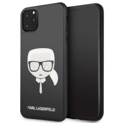   Karl Lagerfeld iPhone 11 Pro Max Layers Glitter Iconic (KLHCN65DLHBK) hátlap, tok, fekete