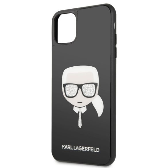 Karl Lagerfeld iPhone 11 Pro Max Layers Glitter Iconic (KLHCN65DLHBK) hátlap, tok, fekete