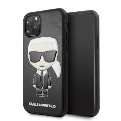   Karl Lagerfeld iPhone 11 Pro Max Embossed Cover hátlap, tok, fekete