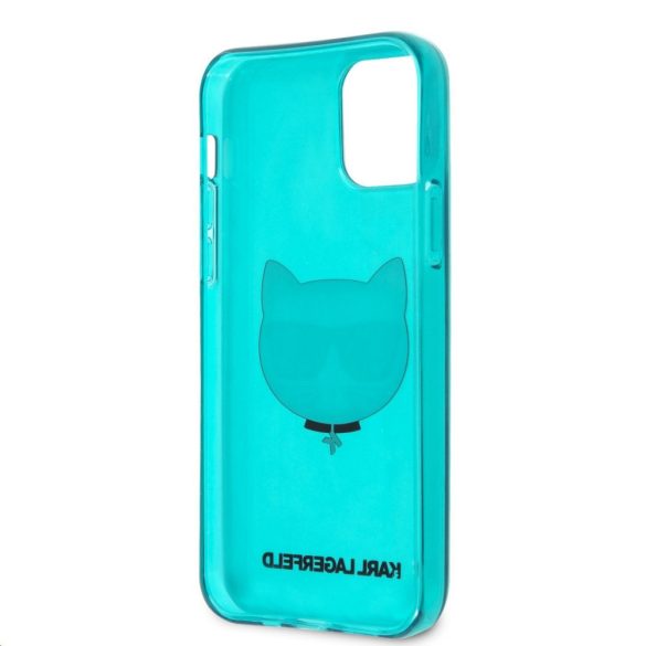 Karl Lagerfeld iPhone 12 Pro Max Choupette Head (KLHCP12LCHTRB) hátlap, tok, türkiszkék