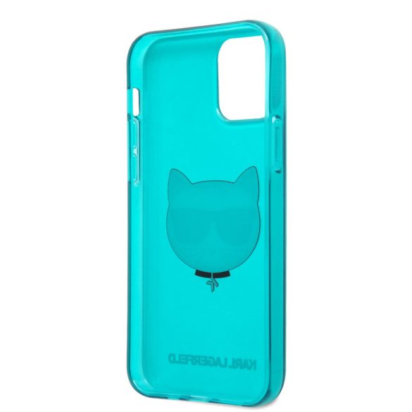 Karl Lagerfeld iPhone 12 Pro Max Choupette Head (KLHCP12LCHTRB) hátlap, tok, türkiszkék