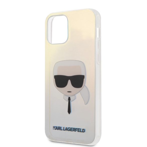 Karl Lagerfeld iPhone 12 Pro Max Karl Head (KLHCP12LPCKHML) hátlap, tok mintás, színes