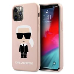   Karl Lagerfeld iPhone 12 Pro Max Silicone Karl Iconic Full Body hátlap, tok, rózsaszín