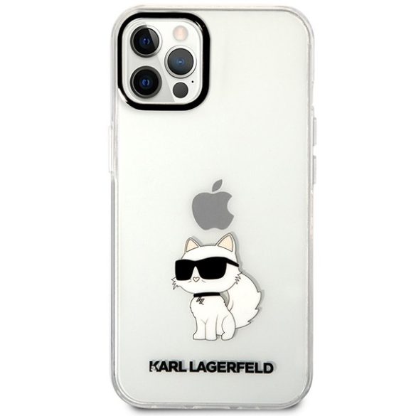 Karl Lagerfeld iPhone 12/12 Pro Ikonik Choupette (KLHCP12MHNCHTCT) hátlap, tok, átlátszó