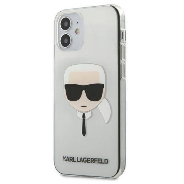 Karl Lagerfeld iPhone 12 Mini Transparent Karl's Head (KLHCP12SKTR) hátlap, tok, átlátszó