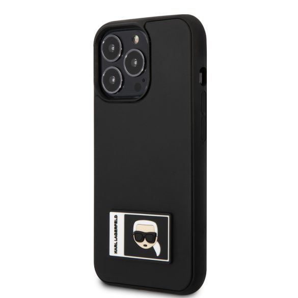 Karl Lagerfeld iPhone 13 Pro Iconic Patch (KLHCP13L3DKPK) hátlap, tok, fekete