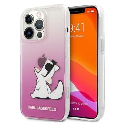   Karl Lagerfeld iPhone 13 Pro Fun Choupette Hard hátlap, tok, rózsaszín