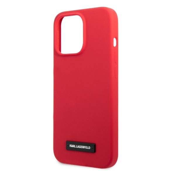 Karl Lagerfeld iPhone 13 Pro Silicone Plaque (KLHCP13LSLMP1R) hátlap, tok, piros