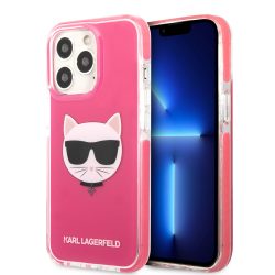   Karl Lagerfeld iPhone 13 Pro Choupette Head (KLHCP13LTPECPI) hátlap, tok, pink