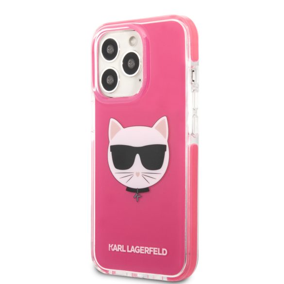 Karl Lagerfeld iPhone 13 Pro Choupette Head (KLHCP13LTPECPI) hátlap, tok, pink