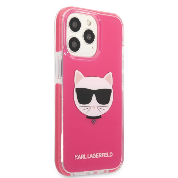 Karl Lagerfeld iPhone 13 Pro Choupette Head (KLHCP13LTPECPI) hátlap, tok, pink